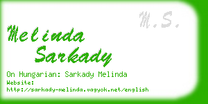 melinda sarkady business card